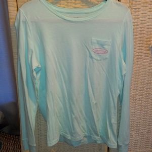 NEVER WORN teal and pink long sleeve vineyard vines men's shirt